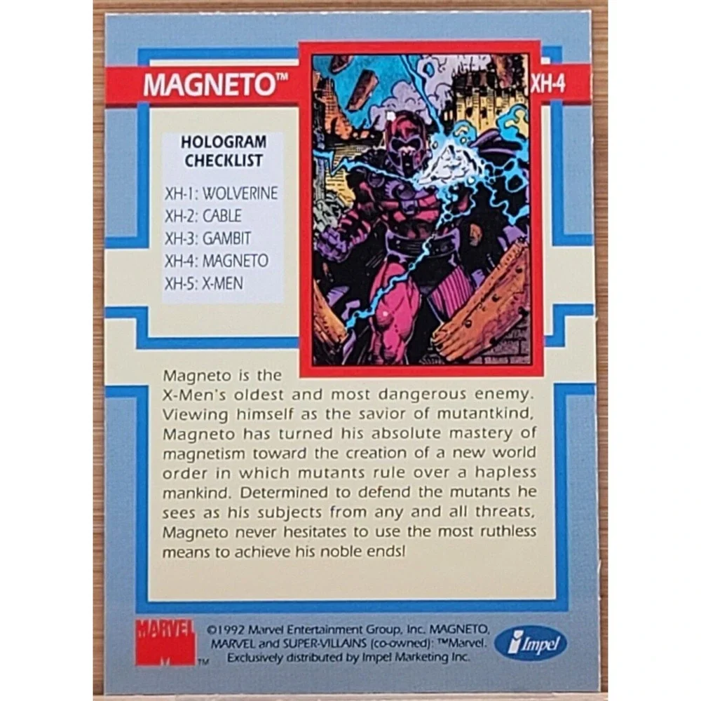 1992‎ IMPEL UNCANNY X-MEN MAGNETO HOLOGRAM XH-4